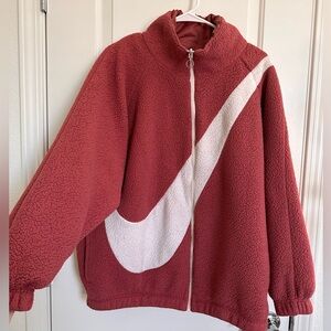 Oversized Nike Sherpa/WaterProof Jacket Dual Sided